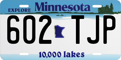 MN license plate 602TJP