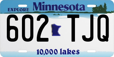 MN license plate 602TJQ