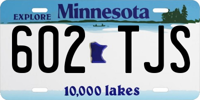 MN license plate 602TJS
