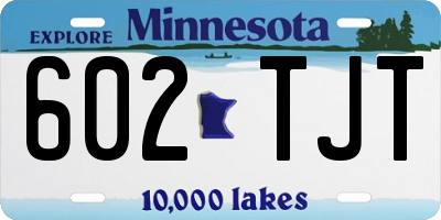 MN license plate 602TJT