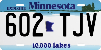MN license plate 602TJV