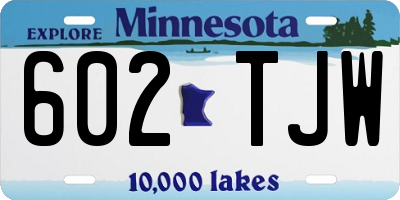 MN license plate 602TJW