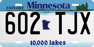MN license plate 602TJX