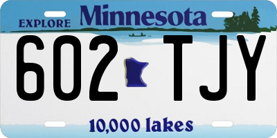 MN license plate 602TJY