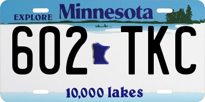 MN license plate 602TKC