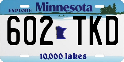MN license plate 602TKD