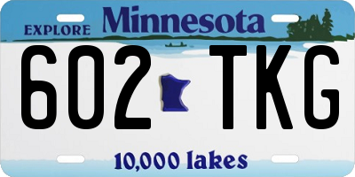 MN license plate 602TKG