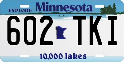 MN license plate 602TKI