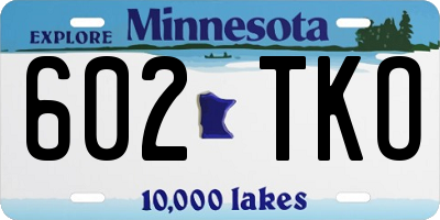 MN license plate 602TKO