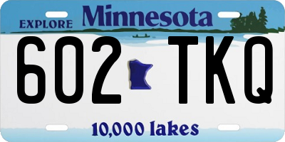 MN license plate 602TKQ