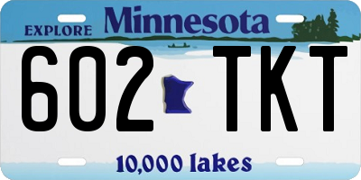 MN license plate 602TKT