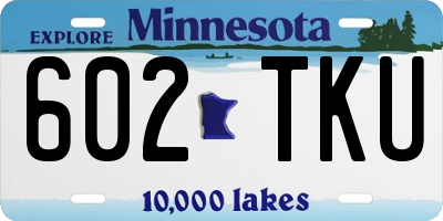MN license plate 602TKU