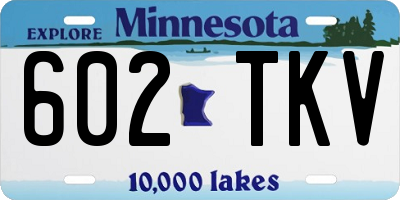 MN license plate 602TKV