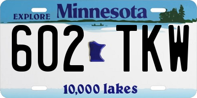MN license plate 602TKW