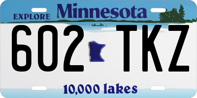 MN license plate 602TKZ