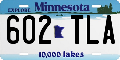 MN license plate 602TLA