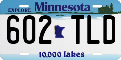 MN license plate 602TLD