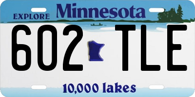 MN license plate 602TLE