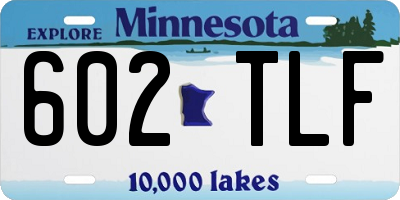 MN license plate 602TLF