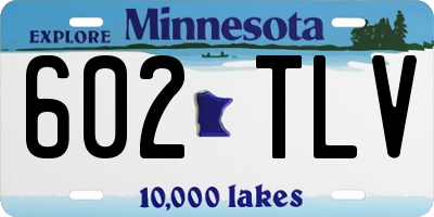MN license plate 602TLV