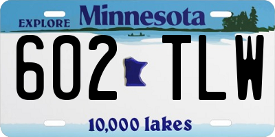 MN license plate 602TLW
