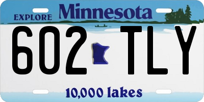 MN license plate 602TLY