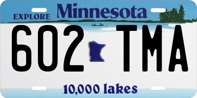 MN license plate 602TMA