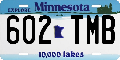 MN license plate 602TMB