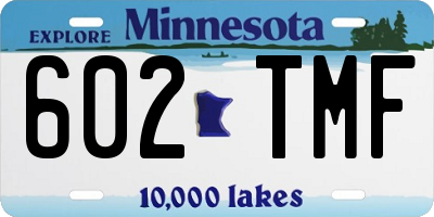MN license plate 602TMF