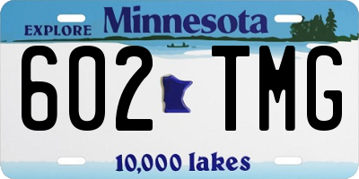 MN license plate 602TMG