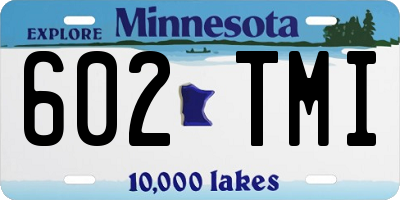 MN license plate 602TMI