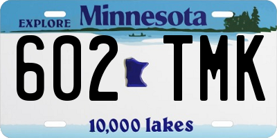 MN license plate 602TMK