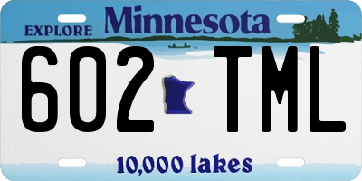 MN license plate 602TML