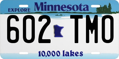 MN license plate 602TMO