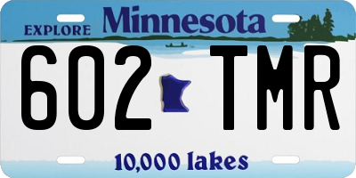 MN license plate 602TMR
