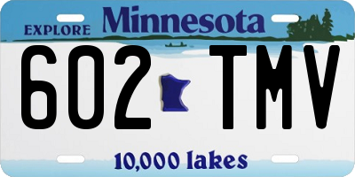 MN license plate 602TMV