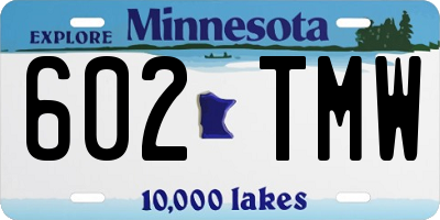 MN license plate 602TMW