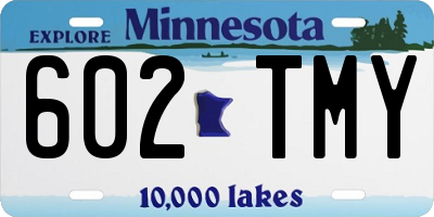 MN license plate 602TMY