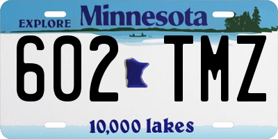 MN license plate 602TMZ