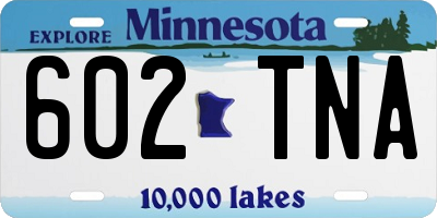 MN license plate 602TNA