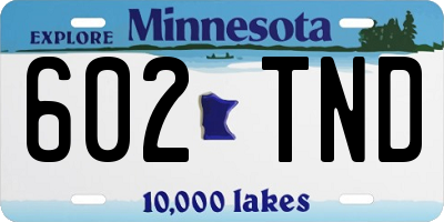MN license plate 602TND
