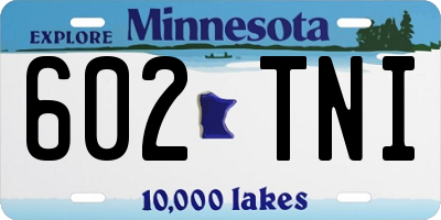 MN license plate 602TNI