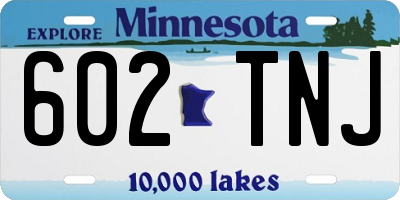 MN license plate 602TNJ