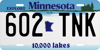 MN license plate 602TNK