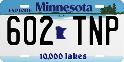 MN license plate 602TNP