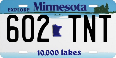 MN license plate 602TNT