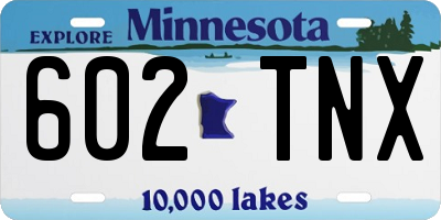 MN license plate 602TNX