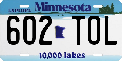 MN license plate 602TOL