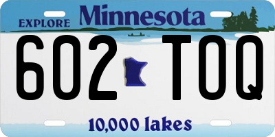 MN license plate 602TOQ