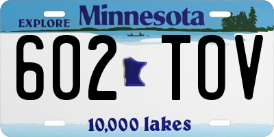 MN license plate 602TOV
